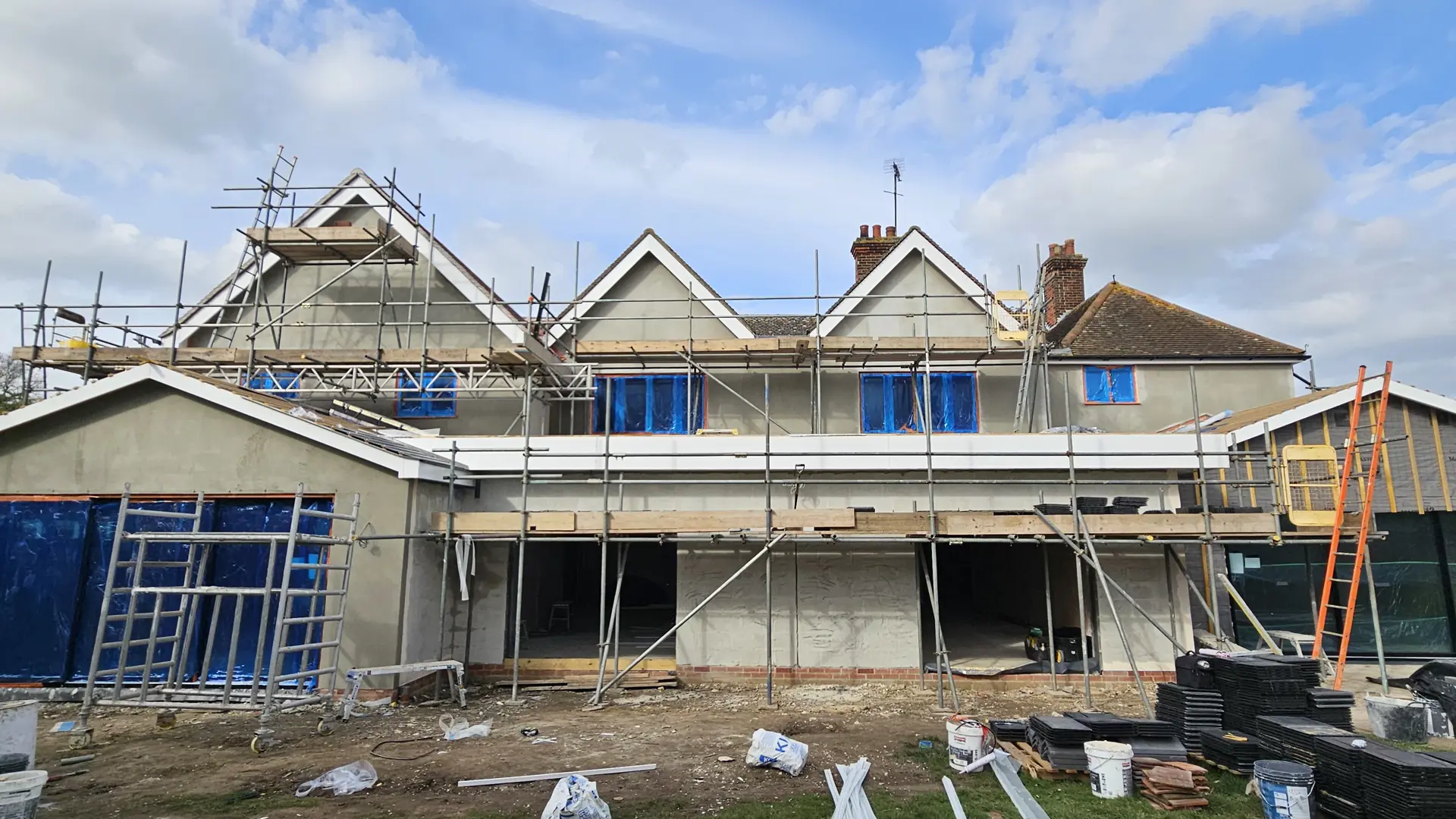 Silicone Render Applied To Refurbished Property In Coggeshall