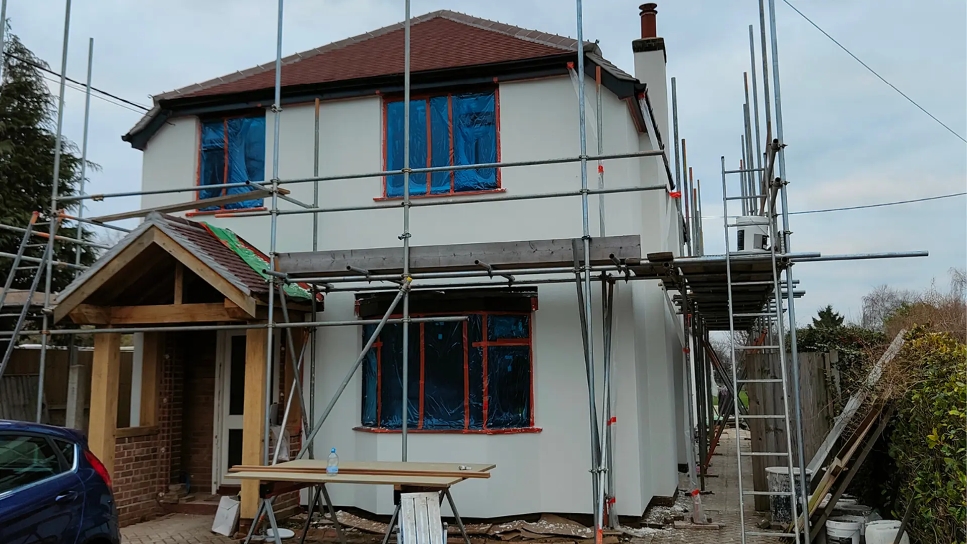 External wall insulation and silicone render in Great Bromley 3